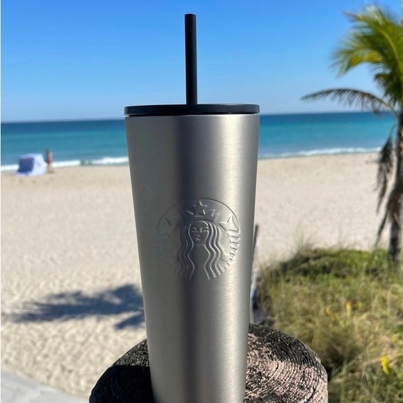 Starbucks Brushed Silver Stainless Cup Steel Tumbler Cold Cup Venti New 2022 - Picture 8 of 12